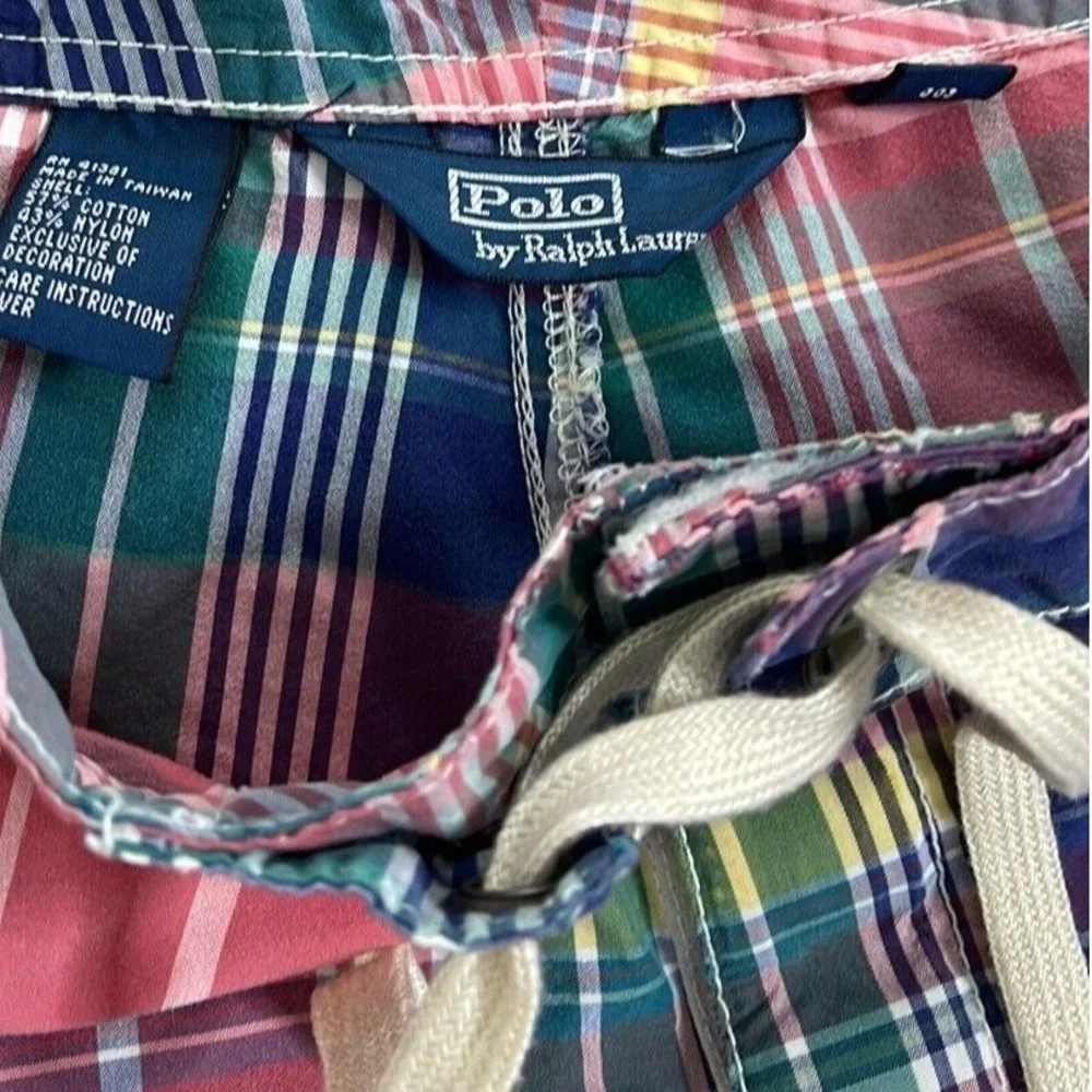 POLO BY‎ RALPH LAUREN BOARD MEN'S SHORTS PLAID SIZE 38